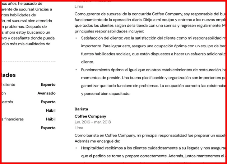 Qué formato de currículum prefieren las empresas en Perú