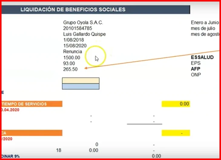 Tiempo de servicio y días laborados en el último semestre